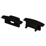 Заглушка LINE-2308-F BLACK с отверстием (пластик) 040320 Arlight
