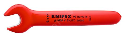 Ключ гаечный рожковый дюймовый VDE 1000V размер под ключ 9/16 L-1524 мм диэлектрический KN-98009_16 KNIPEX