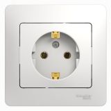 GLOSSA Розетка с заземлением в сборе белая GSL000142 Systeme Electric