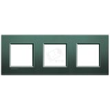LivingLight Рамка прямоугольная 3 поста Зеленый шелк LNA4802M3PK BTicino