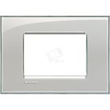 LivingLight Рамка прямоугольная 3 поста Серое небо LNA4803KG BTicino