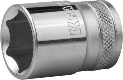 Головка торцевая ''INDUSTRIE QUALITAT'', Cr-V, FLANK, хромосатинированная, 1/2'', 21 мм 27805-21_z01 KRAFTOOL
