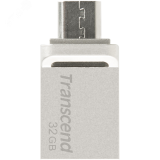 Флеш накопитель 32GB JetFlash 880, USB 3.0, USB Type A / micro USB, серебристый 1000501792 Transcend