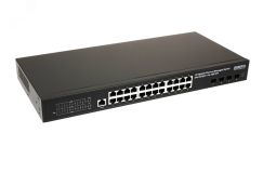Коммутатор управляемый L3 24 порта 10/100/1000 Мб/с 4хSFP+, -20 до +55С 00-00014168 OSNOVO
