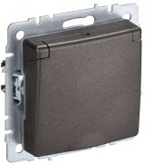 BRITE Розетка с заземлением с защитными шторками и крышкой 16А IP44 РСбш10-3-44-БрТБ темная бронза BR-R16-16-44-K45 IEK