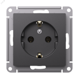 ATLASDESIGN РОЗЕТКА с заземлением, 16А, механизм, БАЗАЛЬТ ATN001443 Systeme Electric