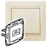VALENA Розетка компьютерная RJ45 категория 6 в рамку слоновая кость 774142 Legrand