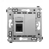 Avanti Телефонная розетка RJ-12 в стену  Закаленная сталь 4404313 DKC