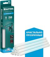 Кристально прозрачные клеевые стержни Cristal 11х250 мм 10 шт 06846-10 KRAFTOOL