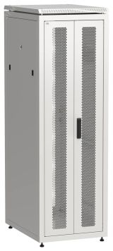 Шкаф напольный сетевой 19' LINEA N 38U 600х800мм передняя распашная перфорированная дверь задняя перфорированная серый LN35-38U68-2PP ITK