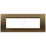 LivingLight Рамка прямоугольная 7 постов Бронза LNA4807BZ BTicino