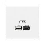 ARTGALLERY USB розетка A + тип-C 45Вт высокоскор.заряд. QC, PD, механизм, лотос GAL001329 Systeme Electric