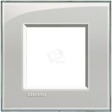 LivingLight Рамка прямоугольная 1 пост Серое небо LNA4802KG BTicino
