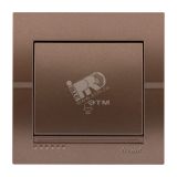DERIY Кнопка звонка светло-коричневая металлик 702-3131-103 Lezard