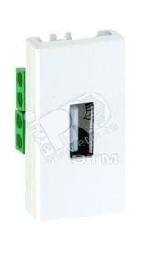 Разъем USB тип А, узкий, винты, S27 белый 2701090-030 Simon