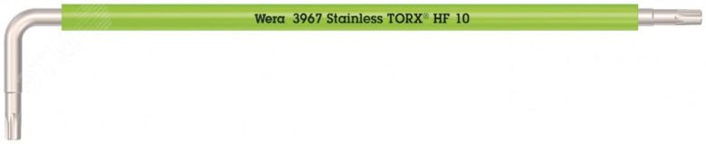 Ключ Г-образный с функцией фиксации крепежа 3967 SXL HF TORX Multicolour удлиненный нержавеющая сталь TX 10 x 112 мм WE-022682 Wera
