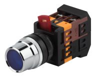 Кнопка ABLF-22 синий d22мм неон/240В1з+1р Б0045651 ЭРА