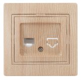 Розетка информационная RJ45, СУ, Plano, сосна, 1-303-11 Б0030089 ЭРА