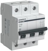 Автоматический выключатель ВА47-29М 3P 10А 4,5кА C GENERICA MVA21-3-010-C-G IEK
