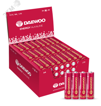 Элемент питания LR 6 (AA) DAEWOO Energy Alkaline термопленка, 4 шт. 4895205029811 JazzWay