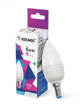 Лампа светодиодная LED 6.5Вт Свеча 220В Е14 D37х100 6500К холодный 520 лм LkecLED6.5wCNE1465 Космос