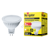 Лампа светодиодная LED 5вт 230в GU5.3 тепло-белая 18577 Navigator Group