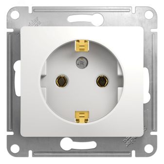 GLOSSA Розетка с заземлением в рамку белая GSL000143 Systeme Electric