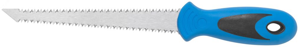 Ножовка ручная узкая для гипсокартона, прорезиненная ручка 170 мм 15374М MOS РОС