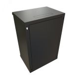 Шкаф настенный 19-дюймовый 19'' 22U 1086x600х450мм металлическая передняя дверь с замком черный RAL 9004 WRline'' 520258 WRLine