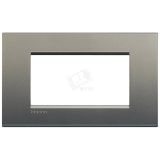 LivingLight Рамка прямоугольная 4 поста Серый шелк LNA4804AE BTicino