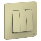 BLANCA С/У 3-клавишный ВЫКЛЮЧАТЕЛЬ (cх.1+1+1), 10А, 250B, БЕЖЕВЫЙ BLNVS100507 Systeme Electric