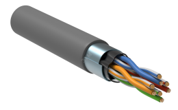 Витая пара F/UTP кат.5E 4 пары PVC 305м серый GENERICA BC1-C5E04-311-305-G Generica
