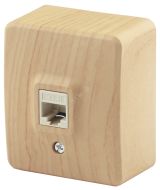 Розетка информационная RJ45, ОУ, Эра Эксперт, сосна, 11-3203-11 Б0020732 ЭРА