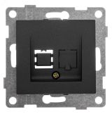 GUSI Bravo механизм розетки  компьютерной RJ45, одинарной, скрытая установка.  Цвет графит. С10К1-010 GUSI ELECTRIC