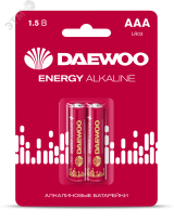Элемент питания LR03 (AAА) DAEWOO Energy Alkaline блистер, 2 шт. 4895205029873 JazzWay