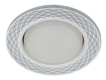 DK LD37 WH/WH Точечные светильники декор cо светодиодной подсветкой GX53, белый/белый Б0037384 ЭРА