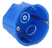 Коробка установочн. КУТ 68х45мм для твердых стен саморез. синяя IP20 (200/4000) Б0037429 ЭРА