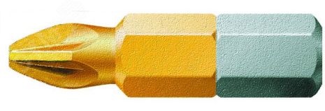 Бита 855/1 TiN PZ сверхтвердое покрытие нитридом титана хвостовик 1/4 C 6.3 PZ 2 x 25 мм WE-480222 Wera