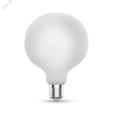 Лампа светодиодная филаментная LED 10 Вт 1070 лм 3000К AC185-265В E27 шар G125 теплая матовая колба диммируемая Black Filament 187202110-D GAUSS