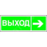 Знак безопасности NPU-3311.E30''Направление к эвакуационному выходу направо'' a18585 Белый свет