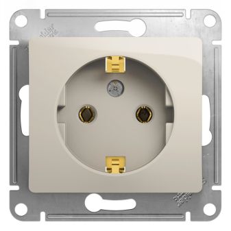 GLOSSA розетка с заземлением молочный GSL000943 Systeme Electric