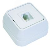 Розетка TF евро накладная белая 45114 Makel