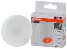 Лампа светодиодная LED 8 Вт GX53 6500К 640Лм таблетка 220 В (замена 60Вт) OSRAM 4058075582309 LEDVANCE