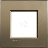 LivingLight Рамка прямоугольная 1 пост Коричневый шелк LNA4802SQ BTicino