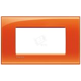 LivingLight Рамка прямоугольная 4 поста Оранжевый LNA4804OD BTicino