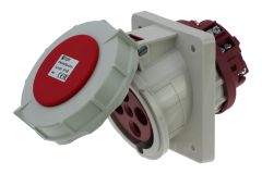Розетка встраиваемая наклонная 63A/400V/3P+E/IP67, фланец 106x110 00-00032520 INPIN