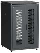 Шкаф сетевой 19' LINEA N 24U 800х800мм двустворчатая перфорированная дверь задняя перфорированная черный LN05-24U88-2PP ITK