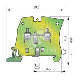 Клемма винтовая 6мм.кв. Земля ZS6 1SNK506150R0000 TE Connectivity (Entrelec,Tyco)