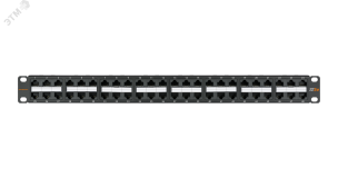 Панель 19' 2U 48 портов Кат.5e RJ45/8P8C неэкранированная черная ЭКО14142 NIKOMAX