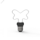 Лампа светодиодная филаментная LED 4 Вт 330 лм 2700К AC185-265В E14 контурная Artline Свеча теплая матовая колба Black Filament Gauss 1000801104 GAUSS